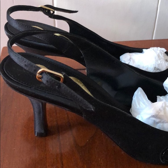 NWT Nina Black Beaded Heels, Size 8.5 - Picture 6 of 7